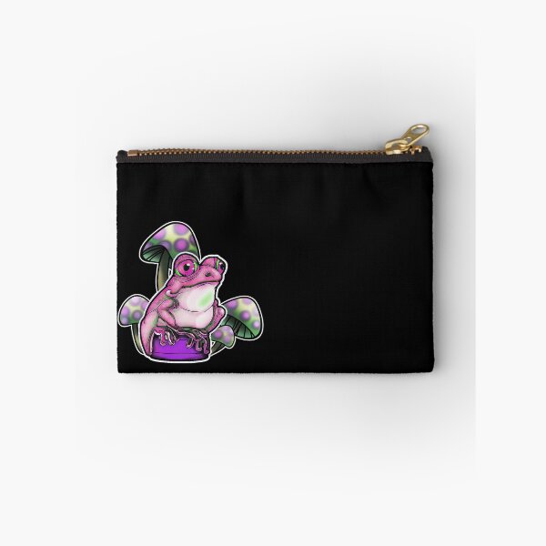 Item preview, Cute, pink frog on a bottle cap with mushrooms designed and sold by iduzarts.