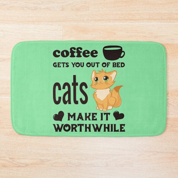 Item preview, Coffee Gets You Out Of Bed - Cats Make It Worthwhile - Dark Text designed and sold by DerekJSmith.