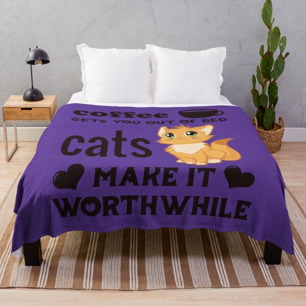 Item preview, Coffee Gets You Out Of Bed - Cats Make It Worthwhile - Dark Text designed and sold by DerekJSmith.
