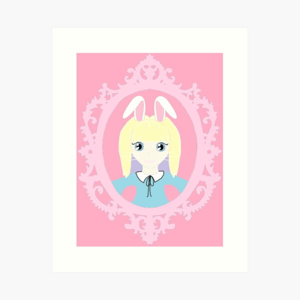 Kawaii Bunny Cosplay Girl Art Print
