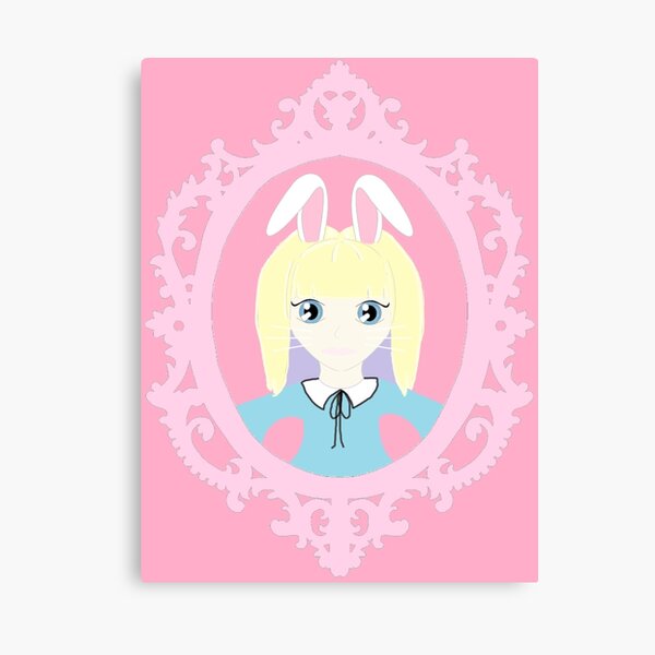 Kawaii Bunny Cosplay Girl Canvas Print