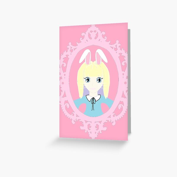 Kawaii Bunny Cosplay Girl Greeting Card