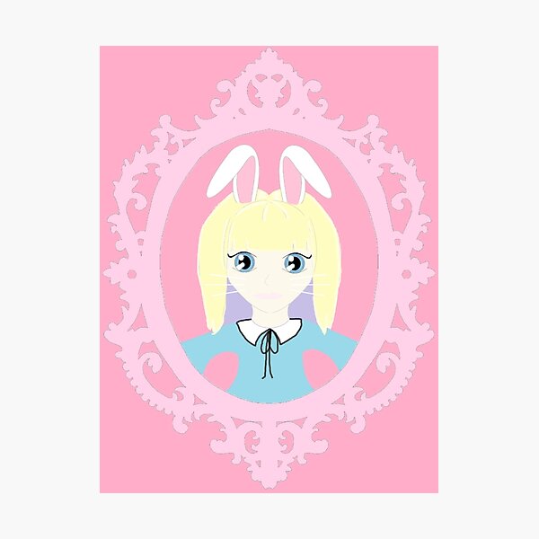 Kawaii Bunny Cosplay Girl Photographic Print
