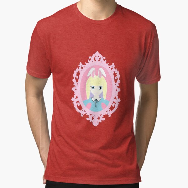 Kawaii Bunny Cosplay Girl Tri-blend T-Shirt