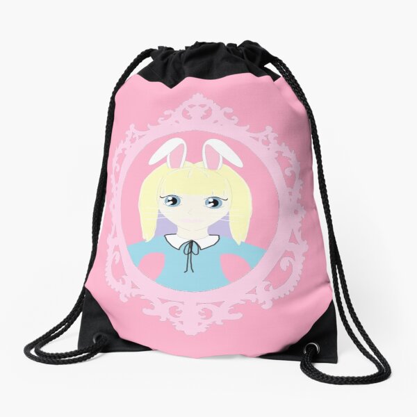 Kawaii Bunny Cosplay Girl Drawstring Bag
