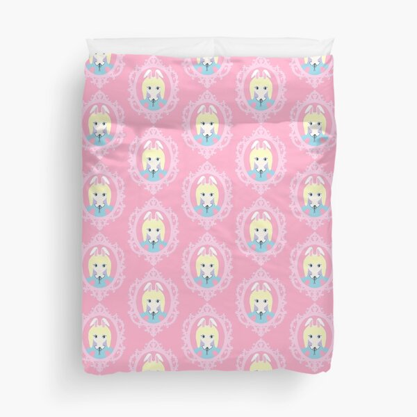 Kawaii Bunny Cosplay Girl Duvet Cover