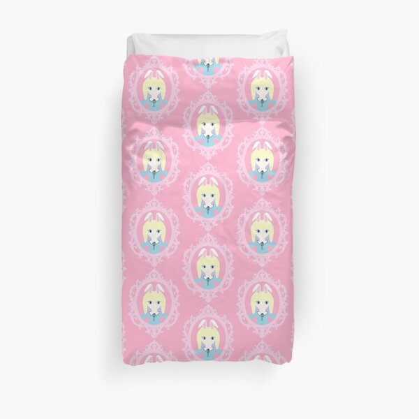 Kawaii Bunny Cosplay Girl Duvet Cover