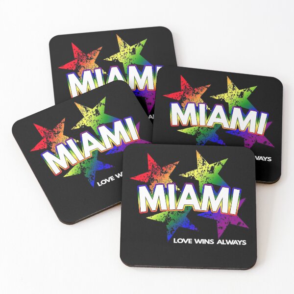 Item preview, Miami Gay Lesbian Pride Rainbow Stars Equality LGBTQ designed and sold by MoonsmileProd.