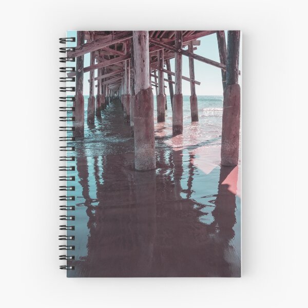 Item preview, Silky Reflections in Mint Green and Pink - Californian Cool Under the Newport Beach Pier designed and sold by Georgia Mizuleva.