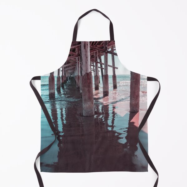 Item preview, Silky Reflections in Mint Green and Pink - Californian Cool Under the Newport Beach Pier designed and sold by Georgia Mizuleva.