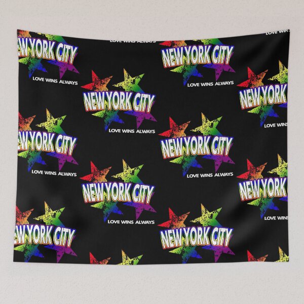 Item preview, New York City Gay Lesbian Pride Rainbow Stars Equality LGBTQ designed and sold by MoonsmileProd.