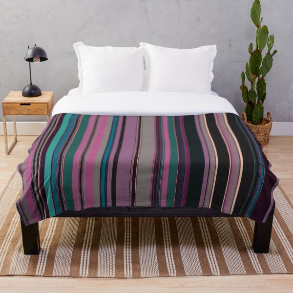 Multi Color Vertical Stripes 2 Throw Blanket