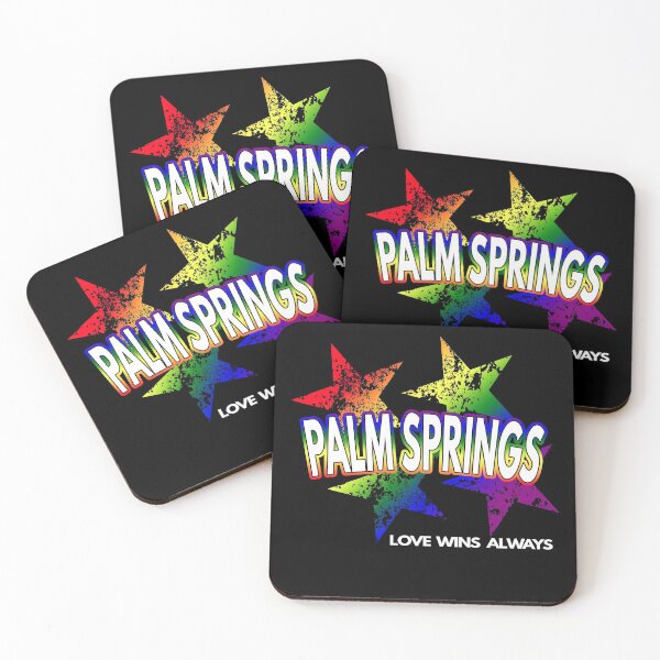 Item preview, Palm Springs Gay Lesbian Pride Rainbow Stars Equality LGBTQ designed and sold by MoonsmileProd.
