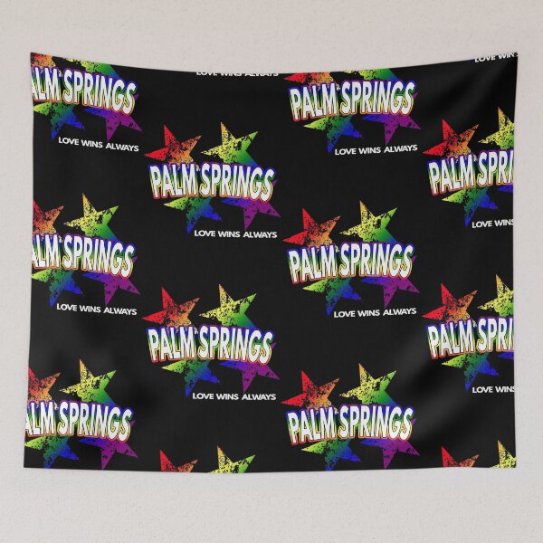 Item preview, Palm Springs Gay Lesbian Pride Rainbow Stars Equality LGBTQ designed and sold by MoonsmileProd.