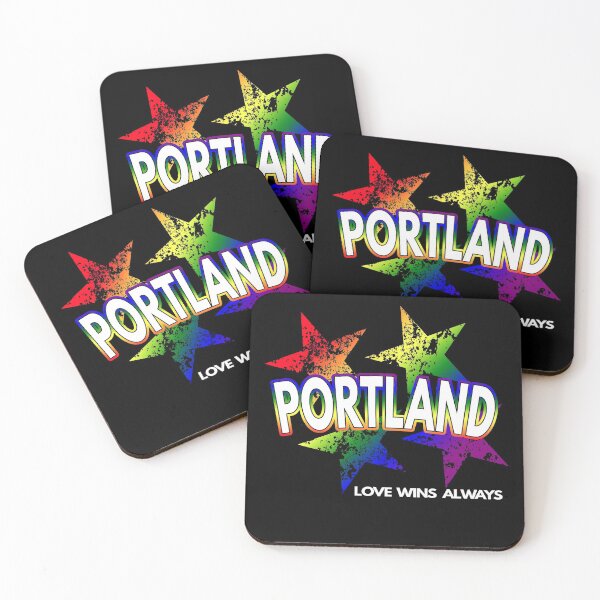 Item preview, Portland Gay Lesbian Pride Rainbow Stars Equality LGBTQ designed and sold by MoonsmileProd.