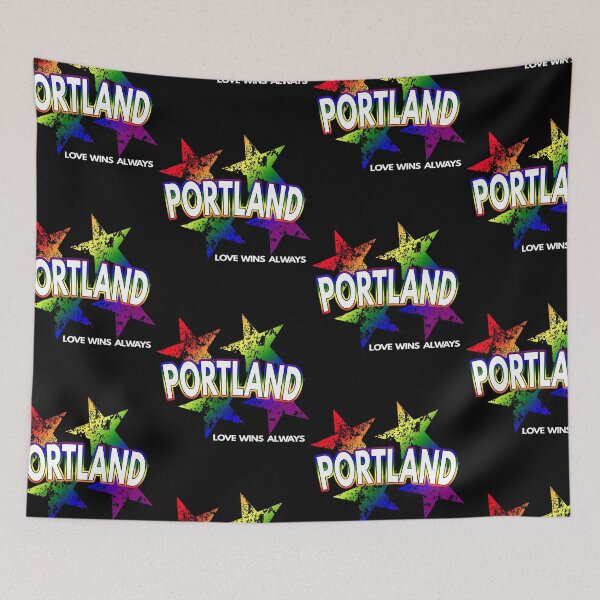 Item preview, Portland Gay Lesbian Pride Rainbow Stars Equality LGBTQ designed and sold by MoonsmileProd.