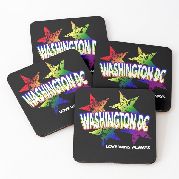Item preview, Washington DC Gay Lesbian Pride Rainbow Stars Equality LGBTQ designed and sold by MoonsmileProd.