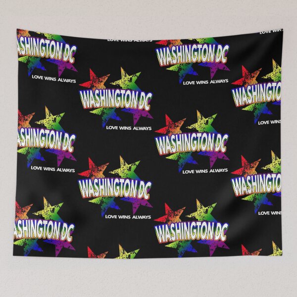 Item preview, Washington DC Gay Lesbian Pride Rainbow Stars Equality LGBTQ designed and sold by MoonsmileProd.
