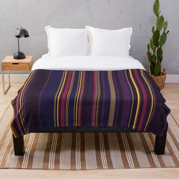Multi Color Vertical Stripes 3 Throw Blanket