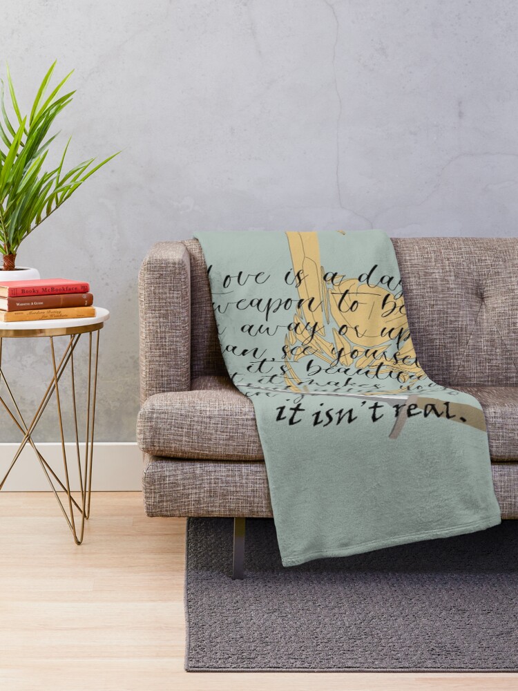 Thumbnail 2 of 6, Throw Blanket, love is a dagger... designed and sold by Pinu92.