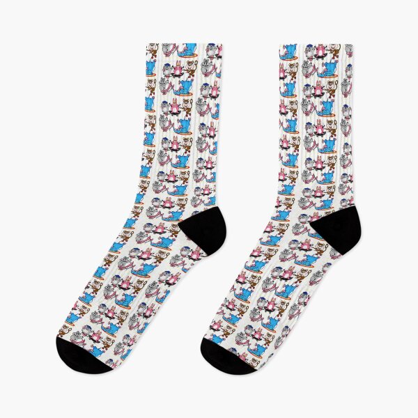 Item preview, active animals - pig , bunny , monkey, hippo and elephant  designed and sold by Shirley cute art .