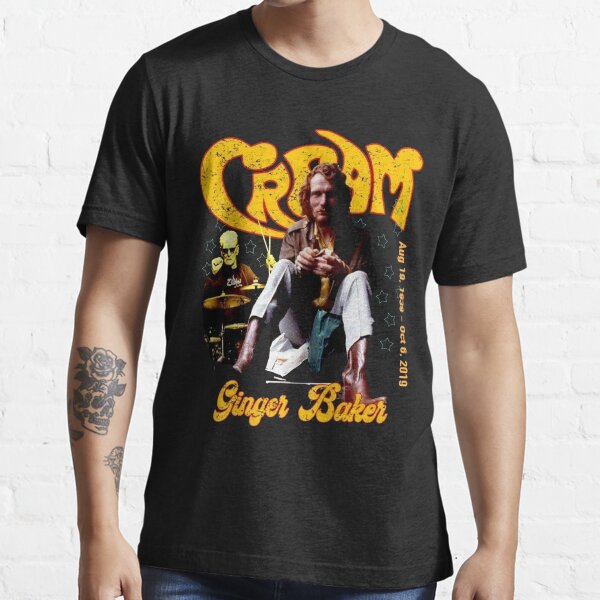 "Ginger Baker Tshirt, Cream Mens Retro Vintage rock music Tee" Tshirt