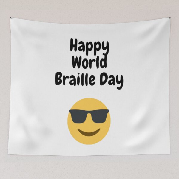 Item preview, Happy World Braille Day designed and sold by Tshirtpedia.