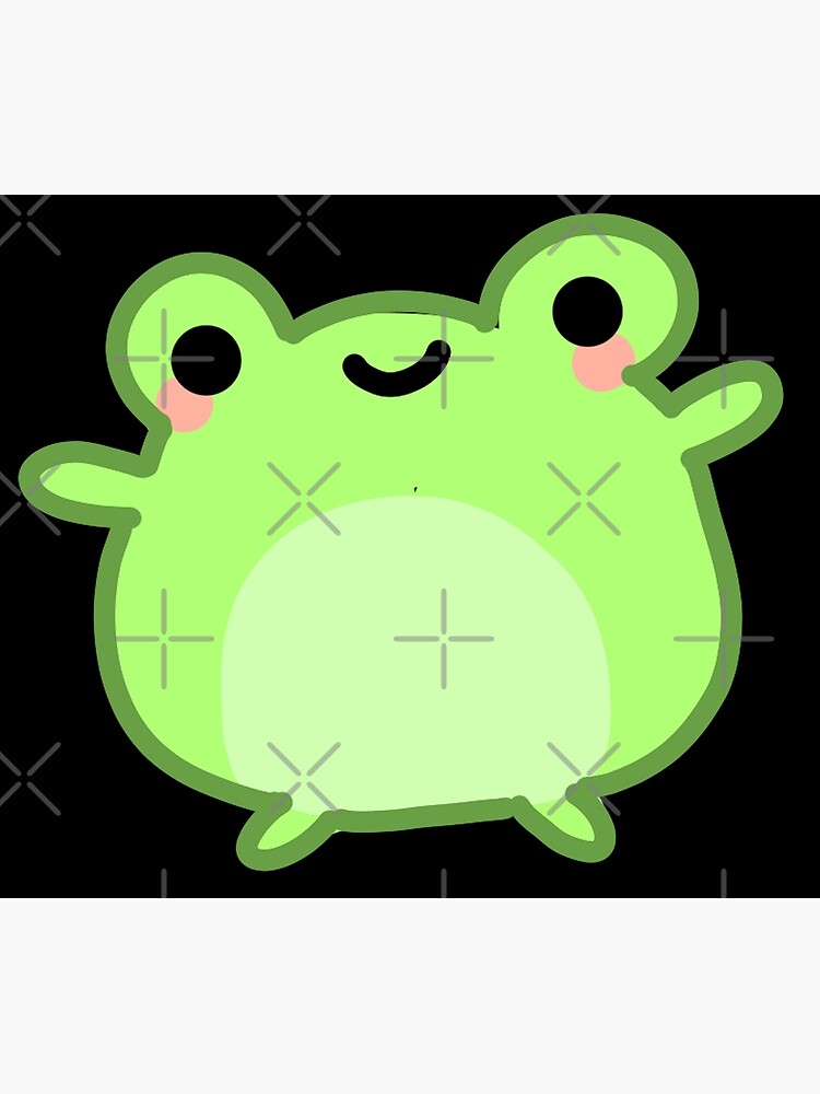 kawaii & happy green frog froggy Greeting Card for Sale by