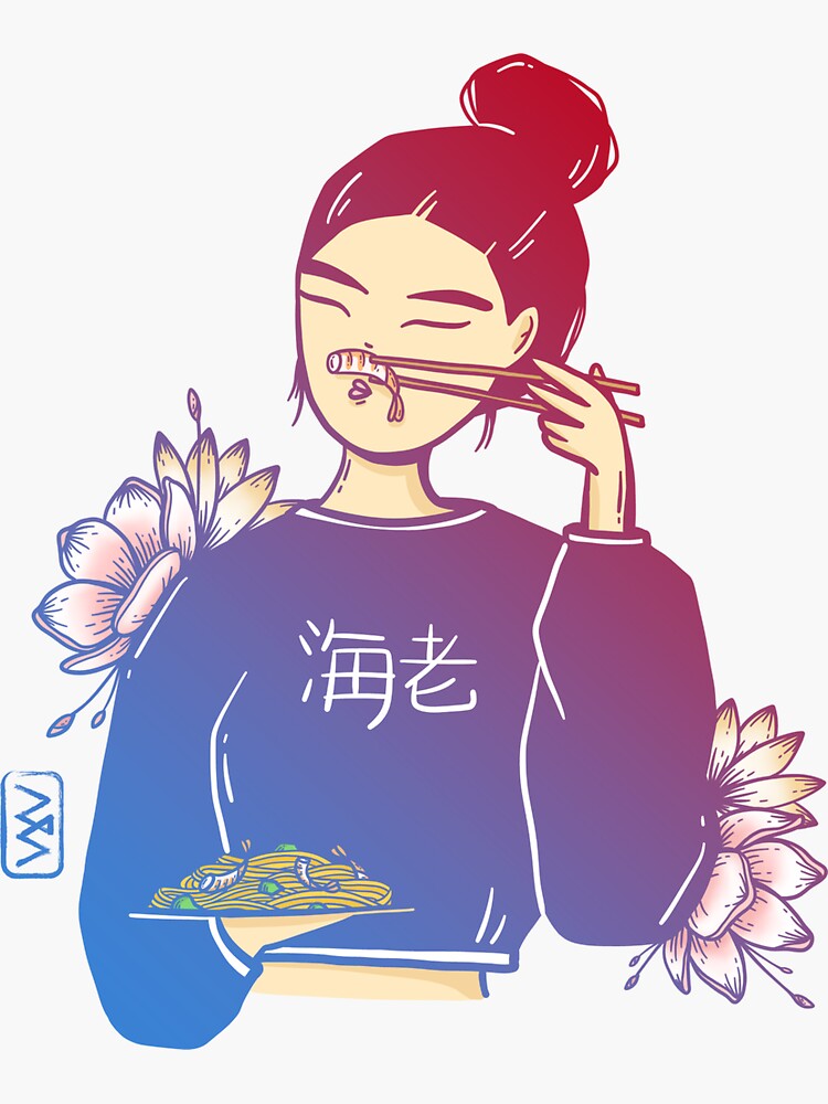 Thumbnail 3 of 3, Sticker, Food lover designed and sold by vymaing.