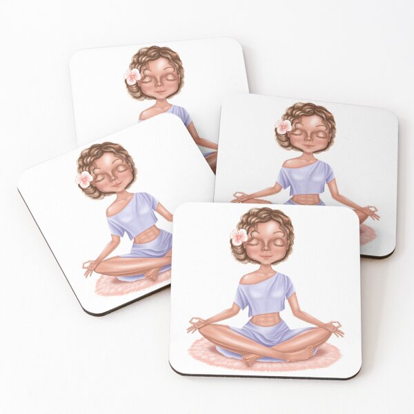 Item preview, A yogi girl meditates designed and sold by NataHarmony.