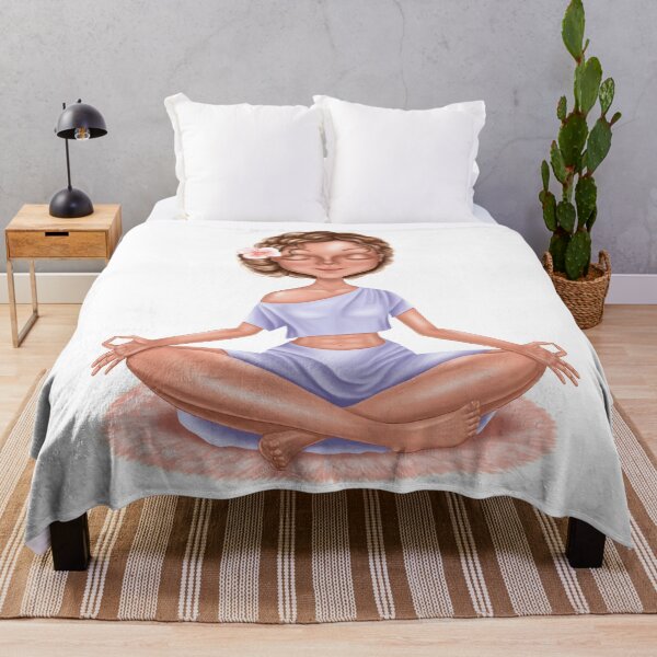 Item preview, A yogi girl meditates designed and sold by NataHarmony.