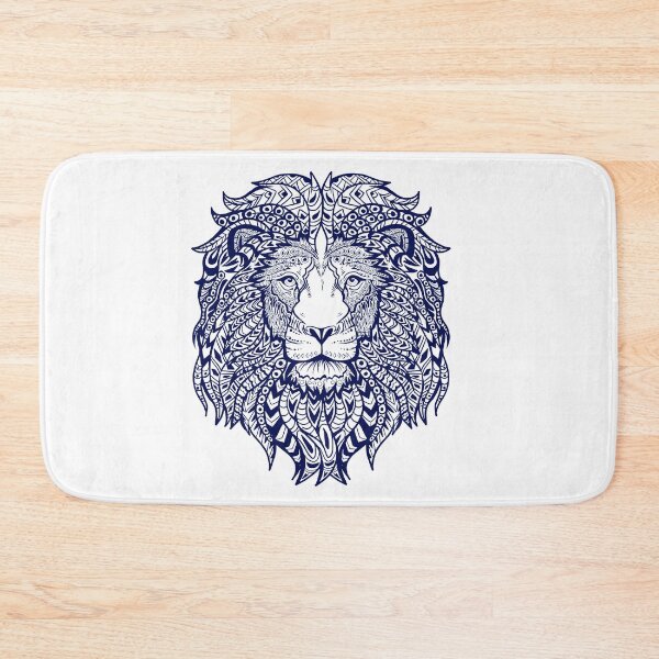 Item preview, Boho Style Lion Dark Blue designed and sold by freeArt10.