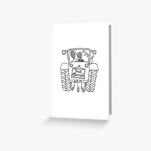 Item preview, Country Wedding Tractor 2 designed and sold by Helen McCartney Designs.