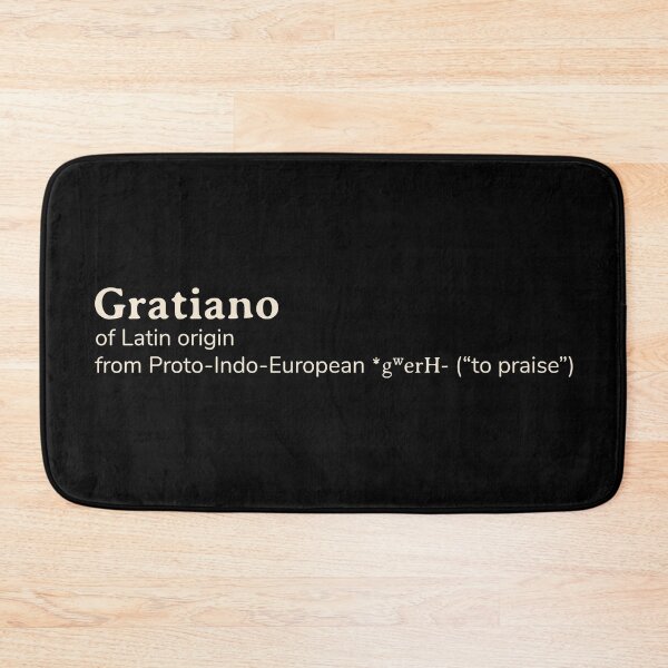 Item preview, Gratiano name etymology designed and sold by YourNameStory.