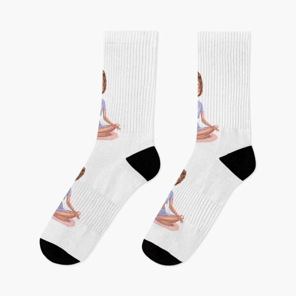 Item preview, A yogi girl meditates designed and sold by NataHarmony.
