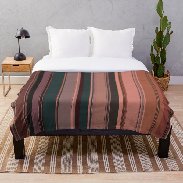 Multi Color Vertical Stripes 10 Throw Blanket