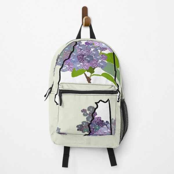 Item preview, New Hampshire state outline with lilac flower designed and sold by girljohnny.