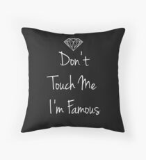 Dont Touch Me Pillows Cushions Redbubble - dont touch the button i totally touch it roblox