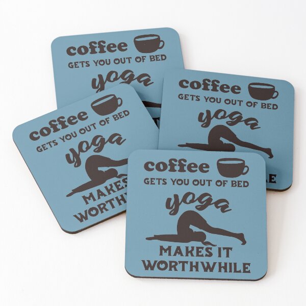Item preview, Coffee Gets You Out Of Bed - Yoga Makes It Worthwhile - Dark Text designed and sold by DerekJSmith.