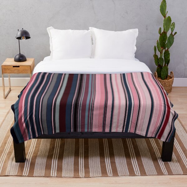 Multi Color Vertical Stripes 12 Throw Blanket