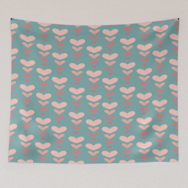 Item preview, Lovey Dovey Hearts - Blue designed and sold by Erin Bresnahan.