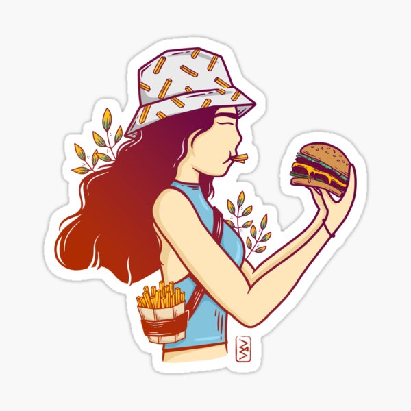 Burger & Fries Sticker