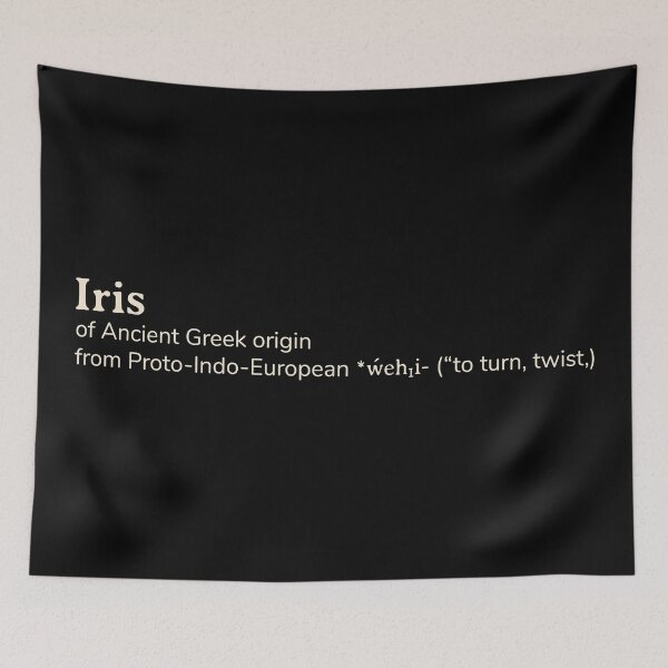 Item preview, Iris name etymology designed and sold by YourNameStory.