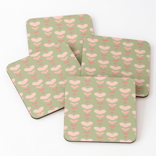 Item preview, Lovey Dovey Hearts - Green designed and sold by Erin Bresnahan.