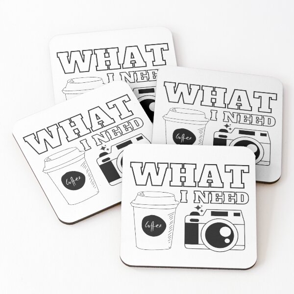Item preview, ALL I NEED IS COFFEE AND MY CAMERA SIMPLE DESIGN T-SHIRT GIFT FOR COFFEE AND CAMERA LOVERS designed and sold by JMVasquez.