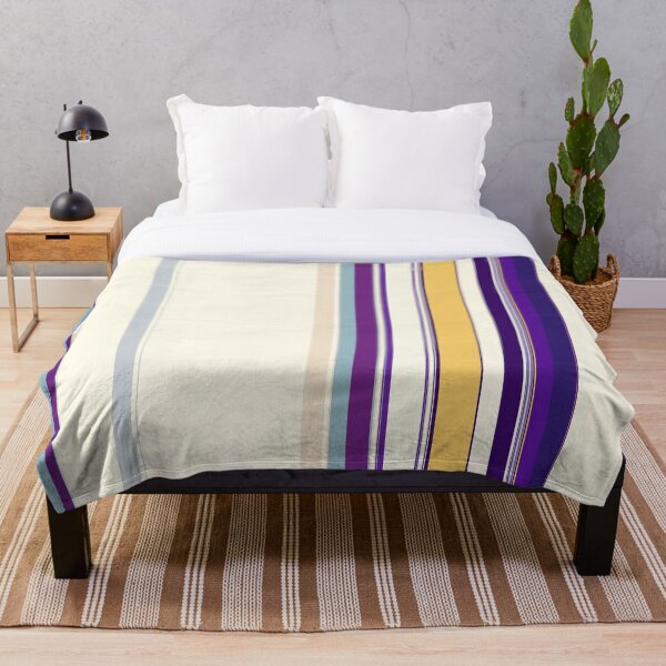 Multi Color Vertical Stripes 13 Throw Blanket