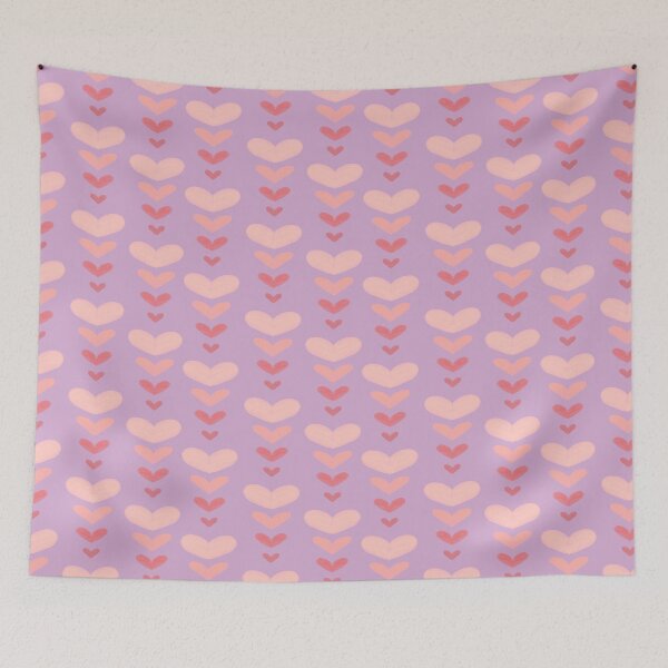 Item preview, Lovey Dovey Hearts - Lavender designed and sold by Erin Bresnahan.