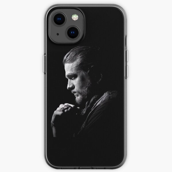 Hübscher Charlie Hunnam Schwarz-Weiß-Poster iPhone Flexible Hülle