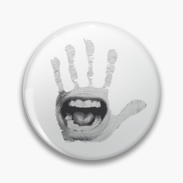 Item preview, Black White Open Mouth on a Human Palm designed and sold by WearWolfDesigns.
