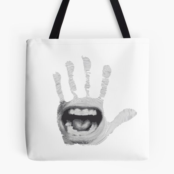 Item preview, Black White Open Mouth on a Human Palm designed and sold by WearWolfDesigns.